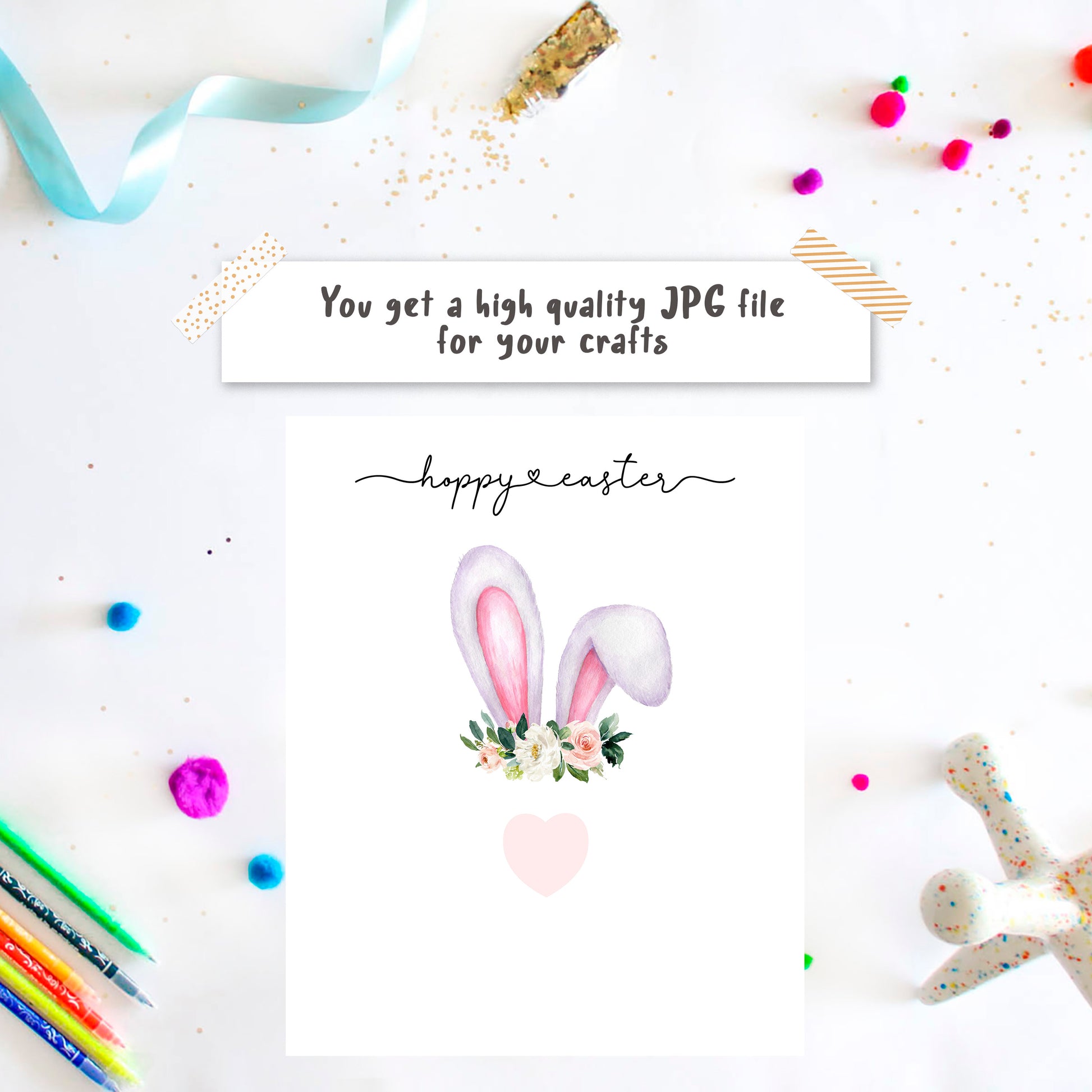 Easter Rabbit Footprints Art - Newborn Crafts