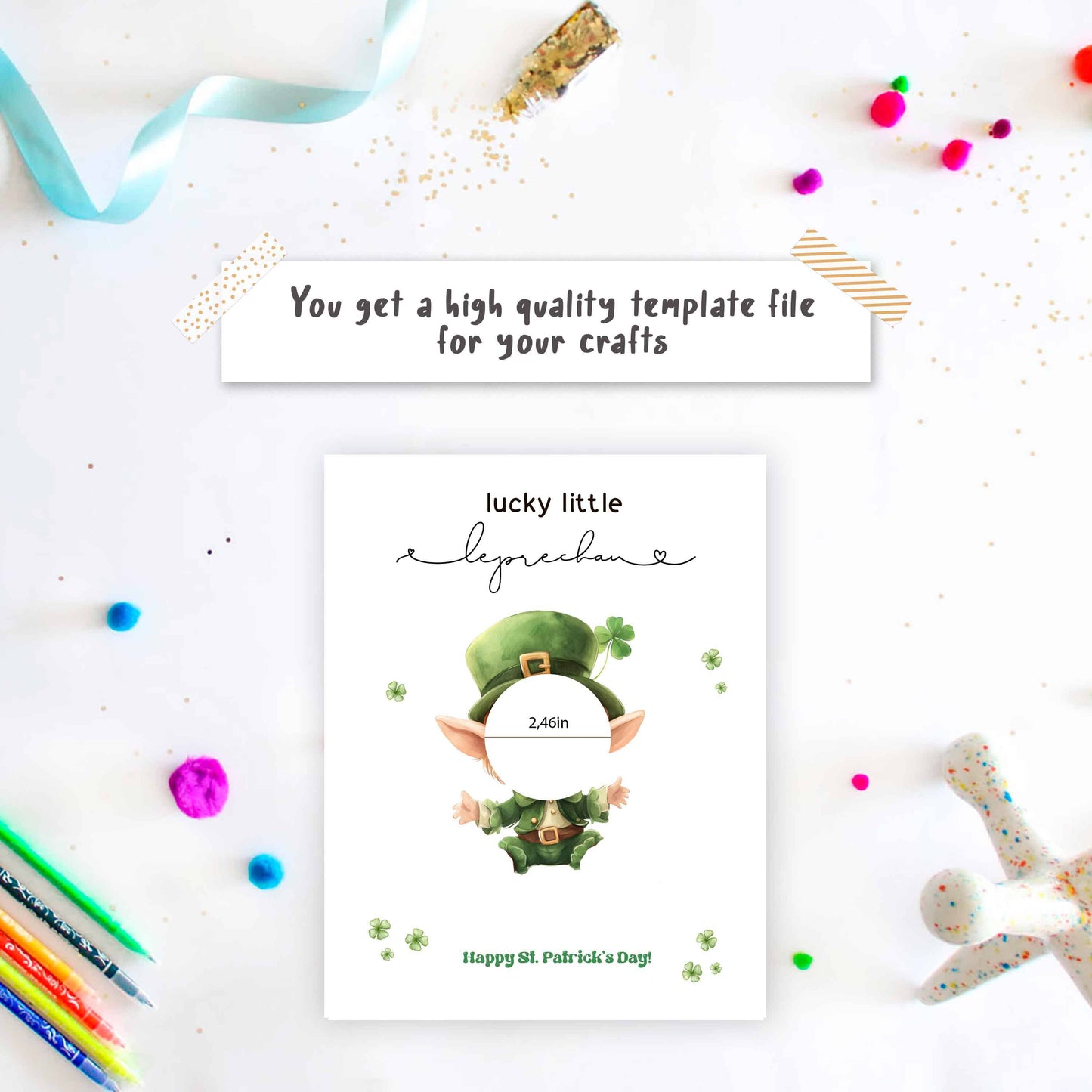 Lucky Little Leprechaun Footprint Art - Baby’s First St. Patrick’s Day Keepsake