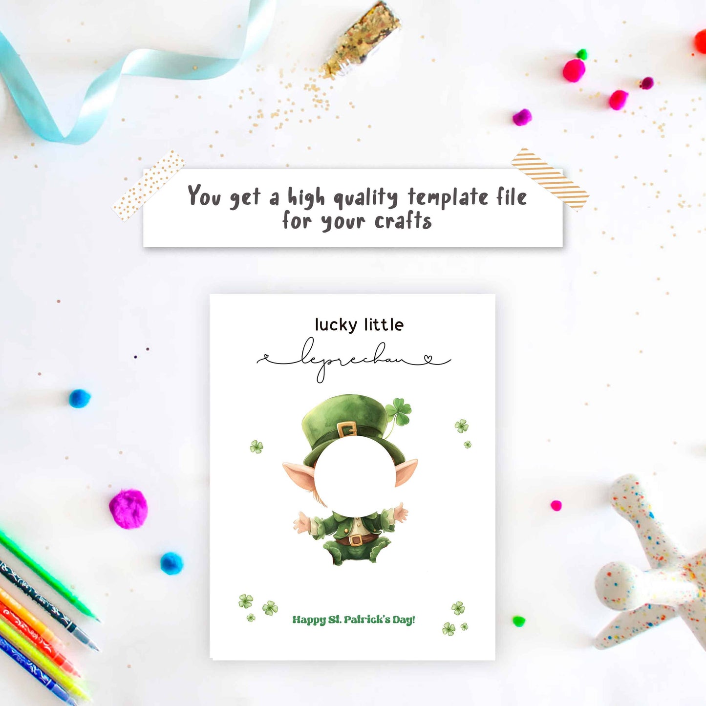 Lucky Little Leprechaun Footprint Art - Baby’s First St. Patrick’s Day Keepsake