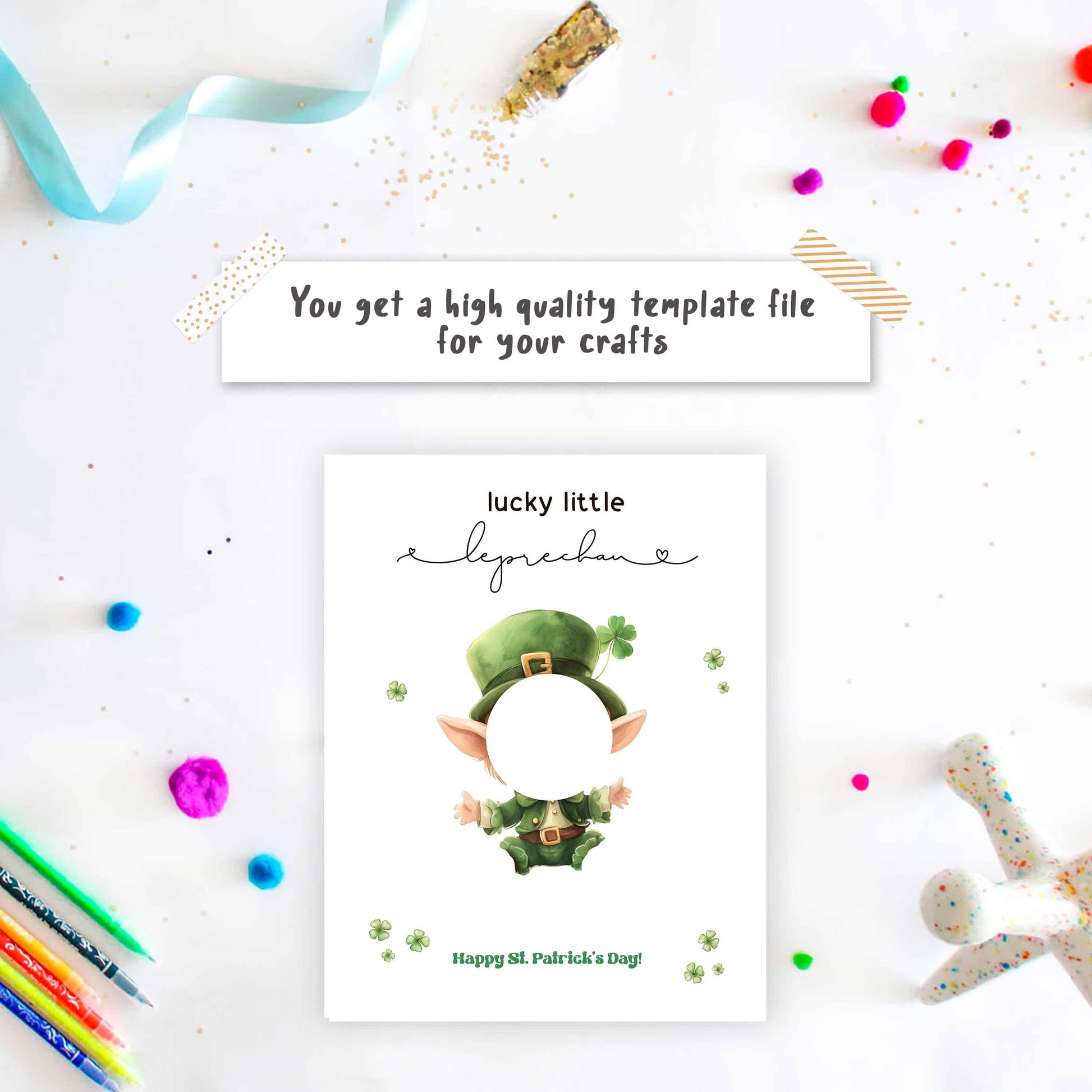 Lucky Little Leprechaun Footprint Art - Baby’s First St. Patrick’s Day Keepsake