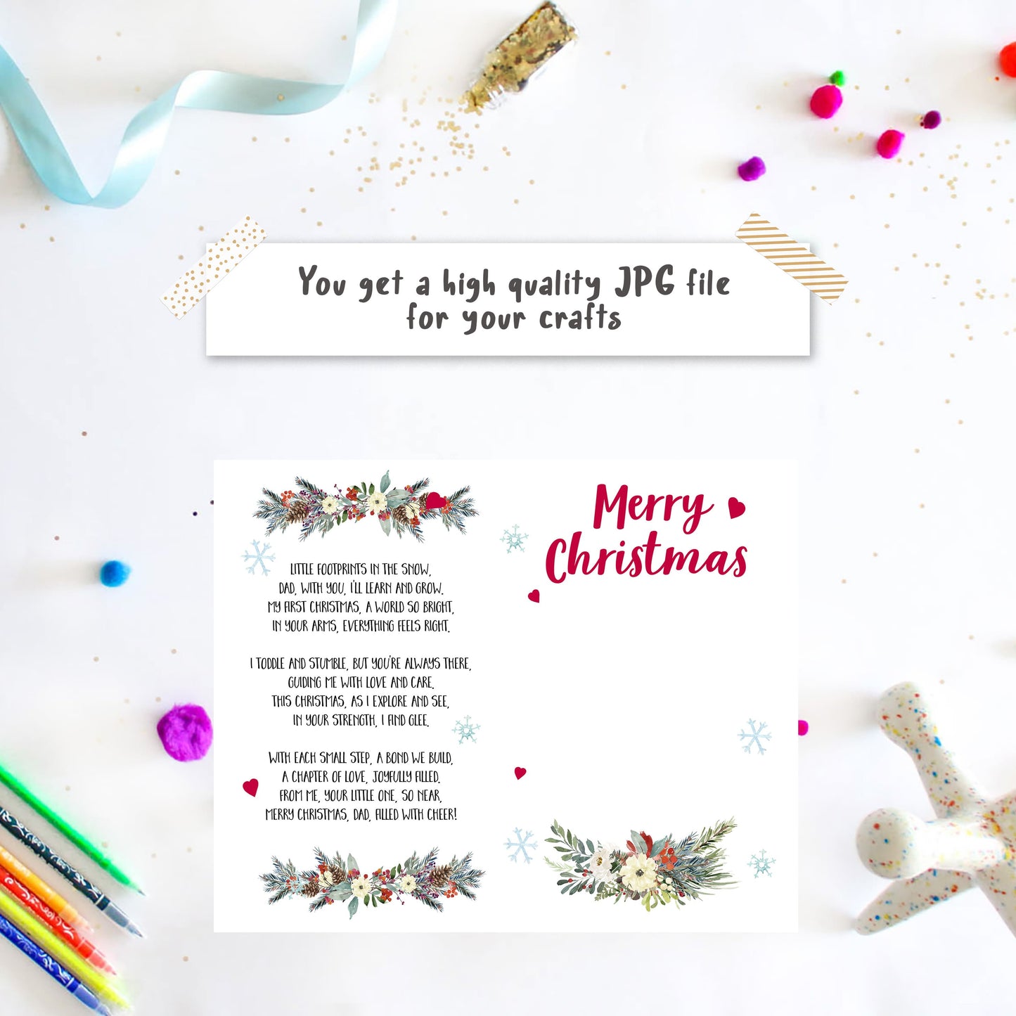 Merry Christmas Dad Footprint Poem