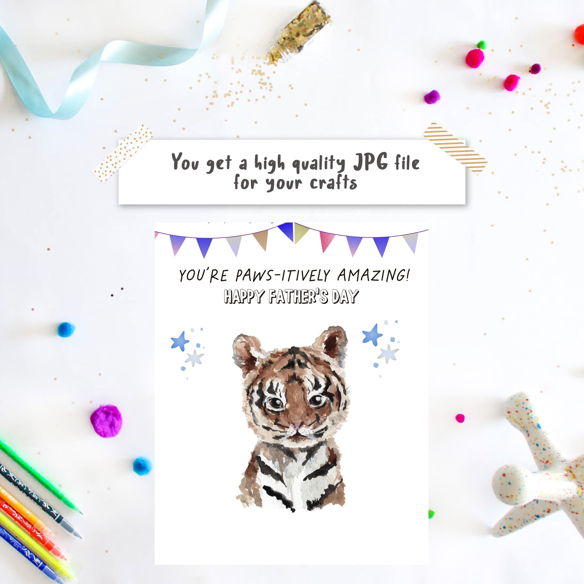 Animal footprint art - Fathers day crafts for infants