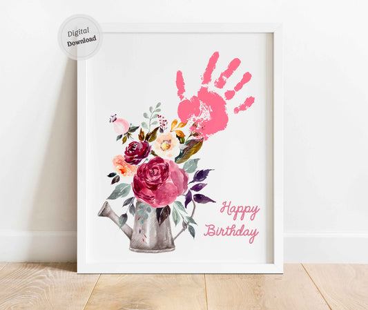 Birthday Handprint Art Download