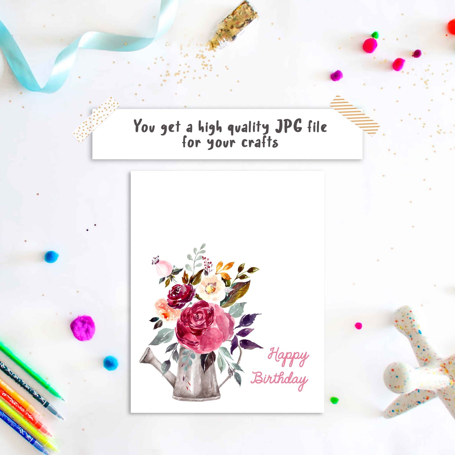 Birthday Handprint Art Download