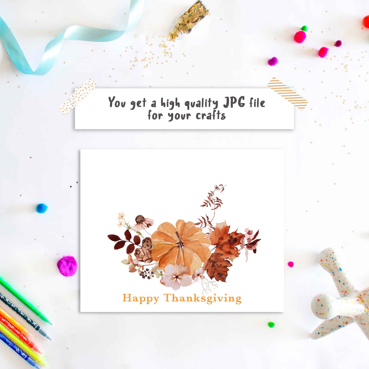 Happy Thanksgiving Pumpkin Handprint Craft