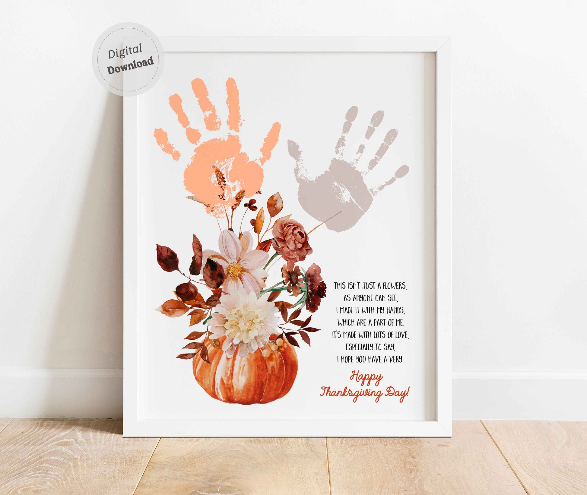 Pumpkin Handprint Craft