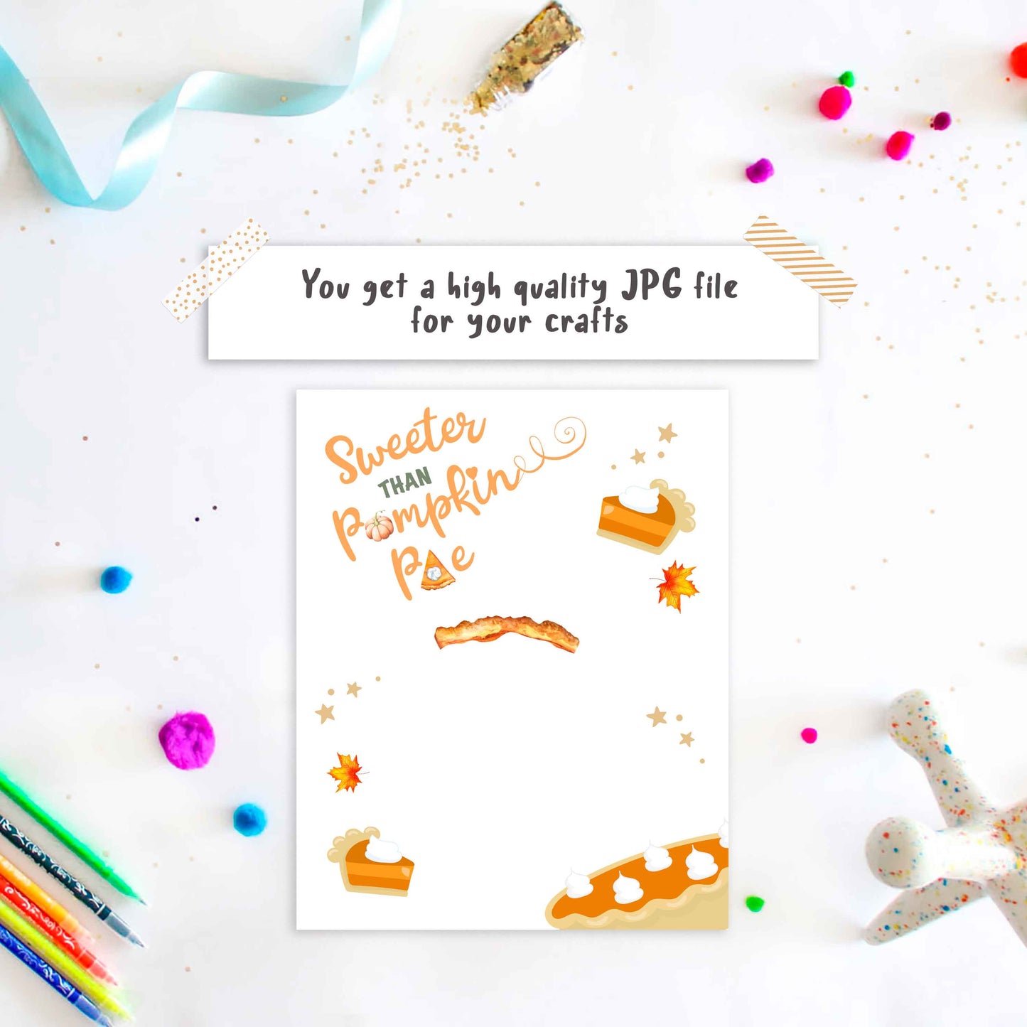 Thanksgiving Sweeter than Pumpkin Pie Footprint Art