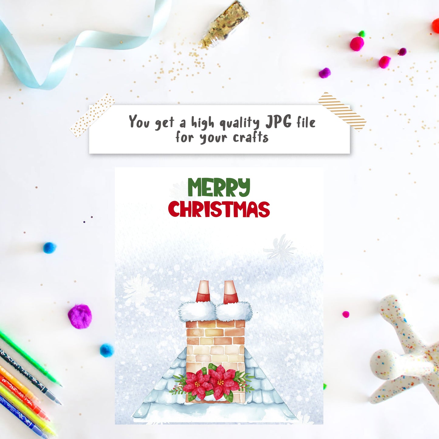 Christmas Santa Footprint craft