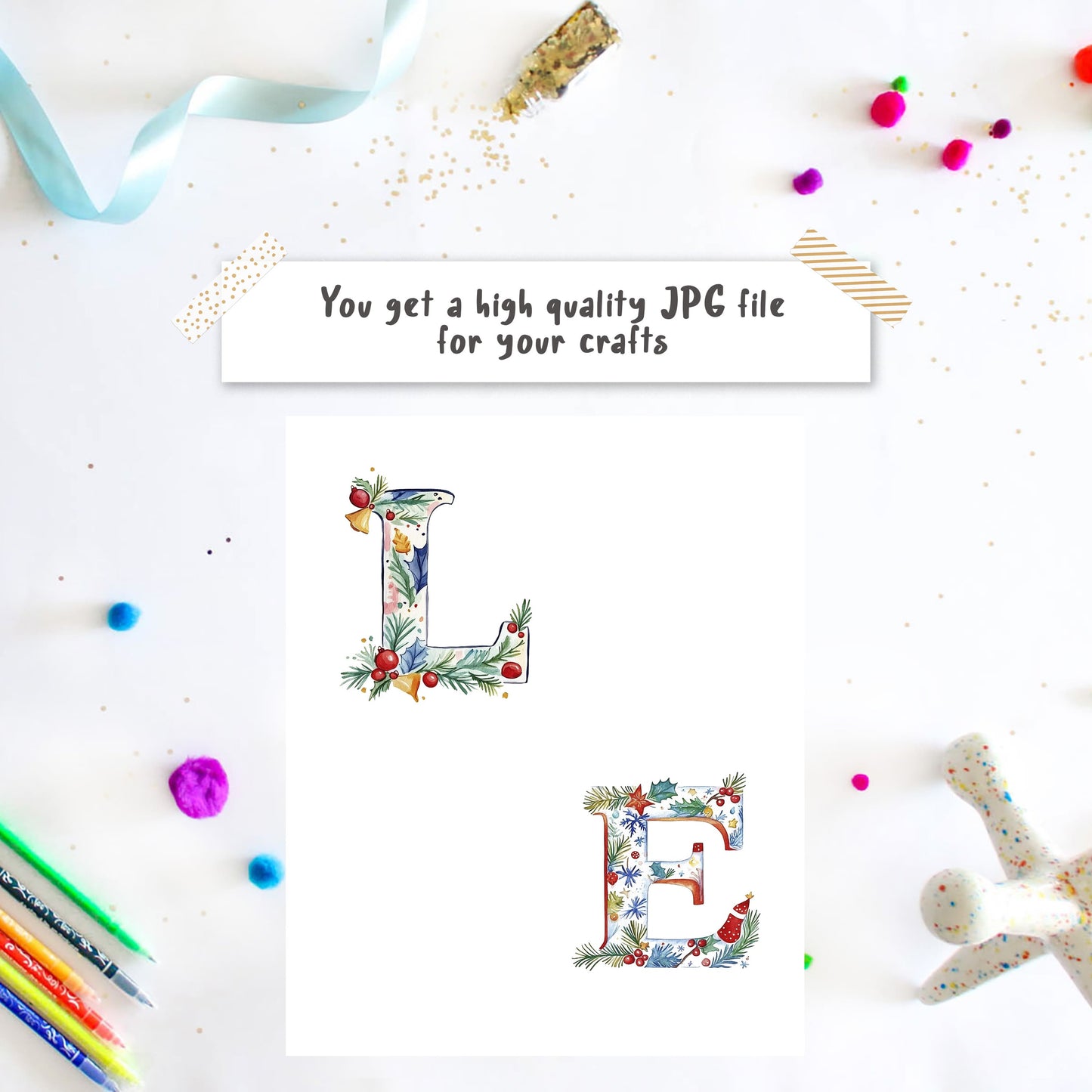 Christmas Love Handprint and Footprint art