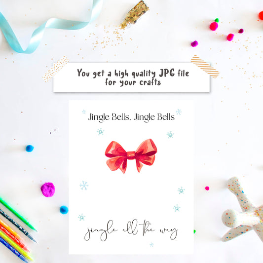 Christmas Bells Handprint craft template