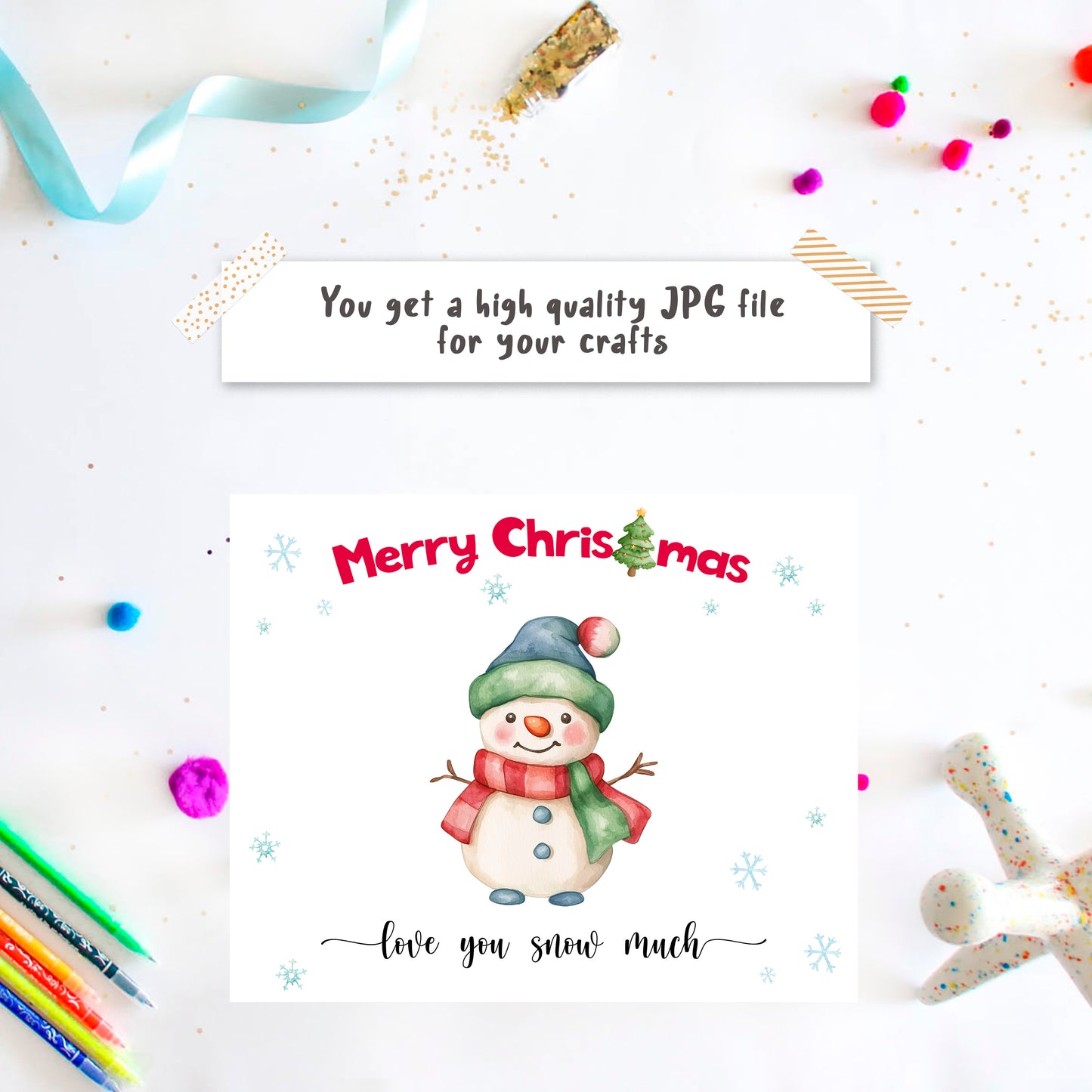 Snowman Handprint art template