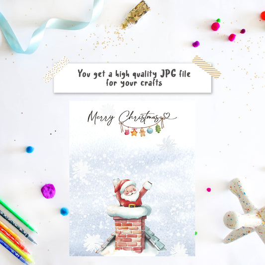 Santa Handprint art template