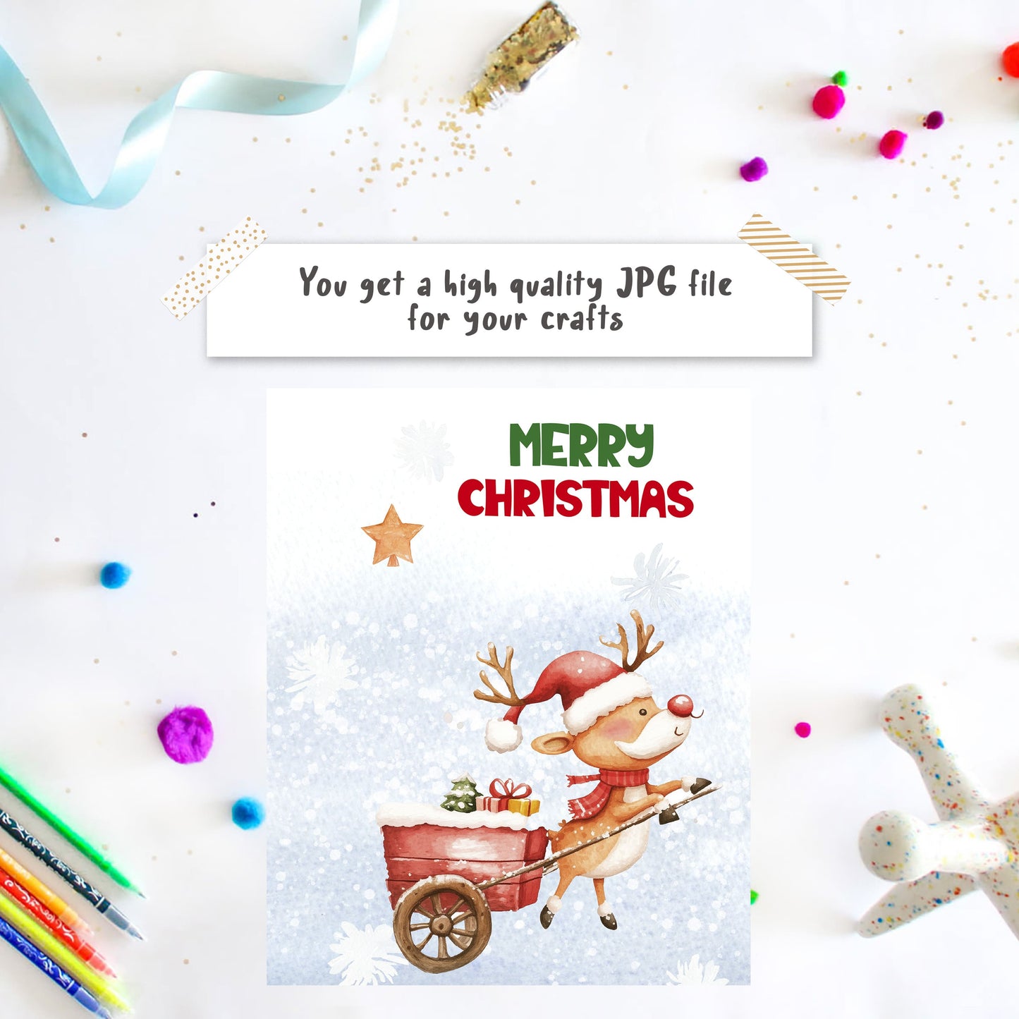 Christmas tree Handprint art template