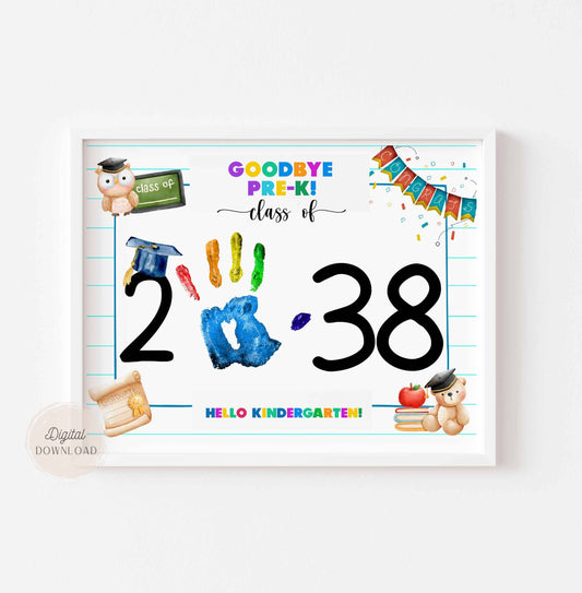 Goodbye Pre-K - Hello Kindergarten Sign