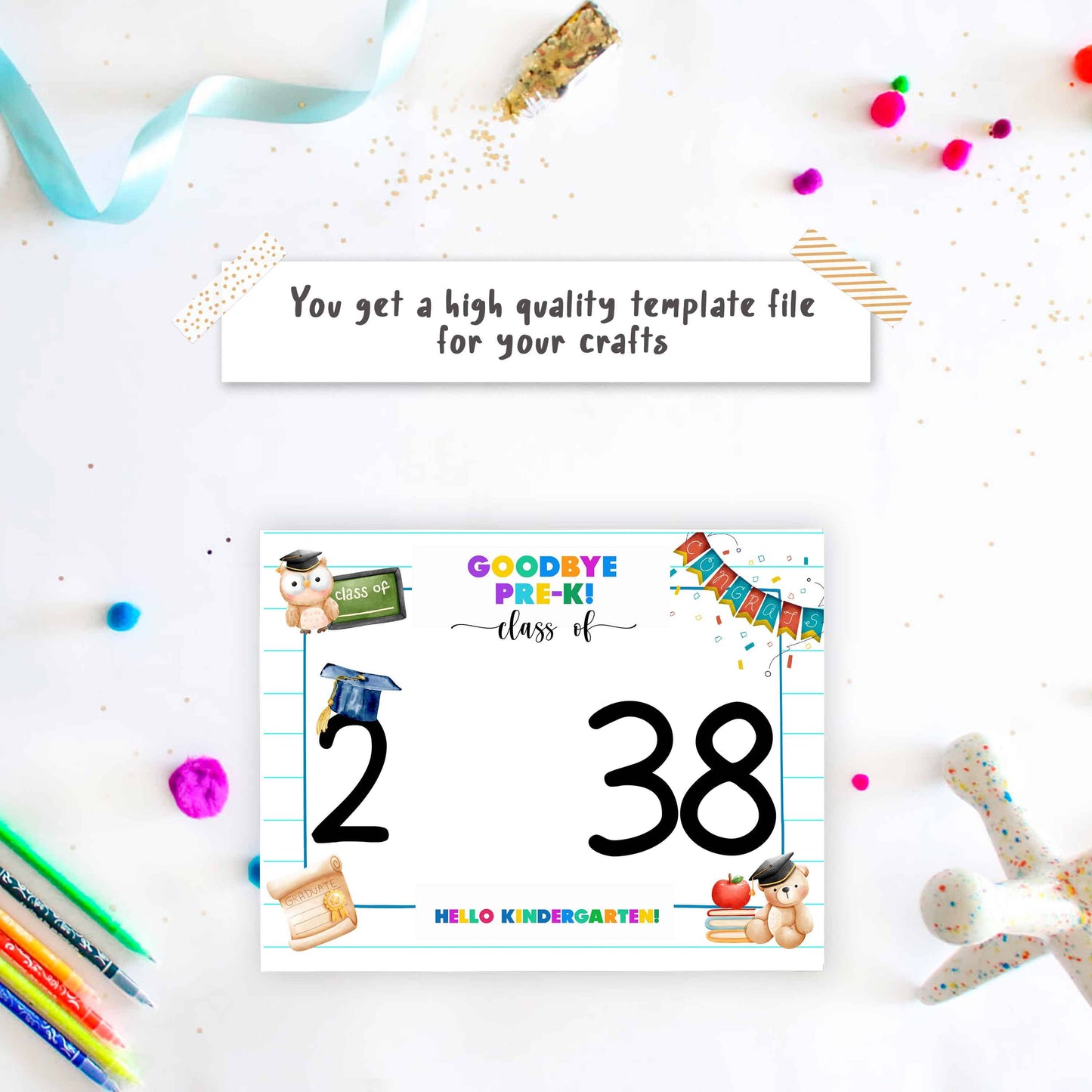 Goodbye Pre-K - Hello Kindergarten Sign