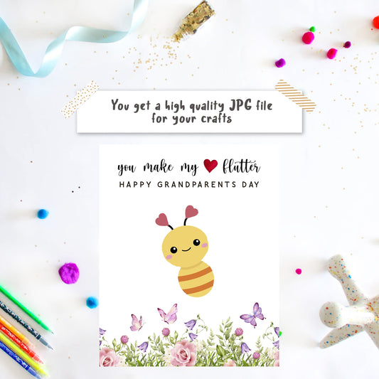 "You Make My Heart Flutter" craft, using either handprints or footprints.