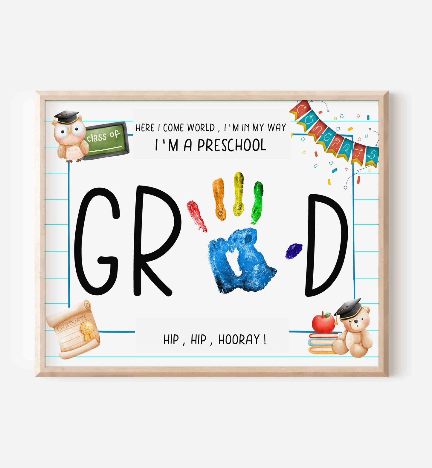 Preschool Plaque Grad Kids - Graduation Crafts Printable