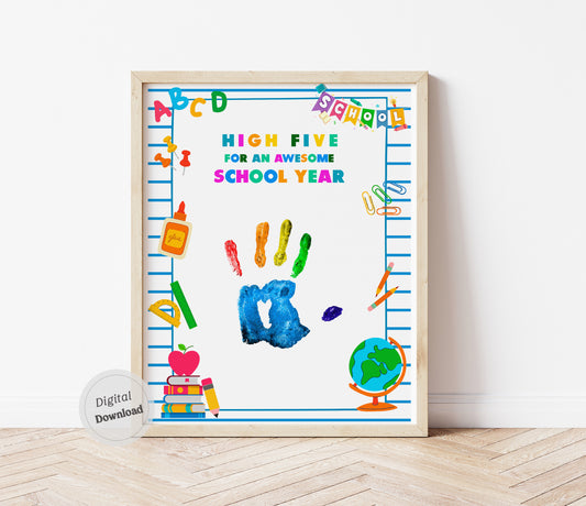 High five Back to School handprint craft DIY