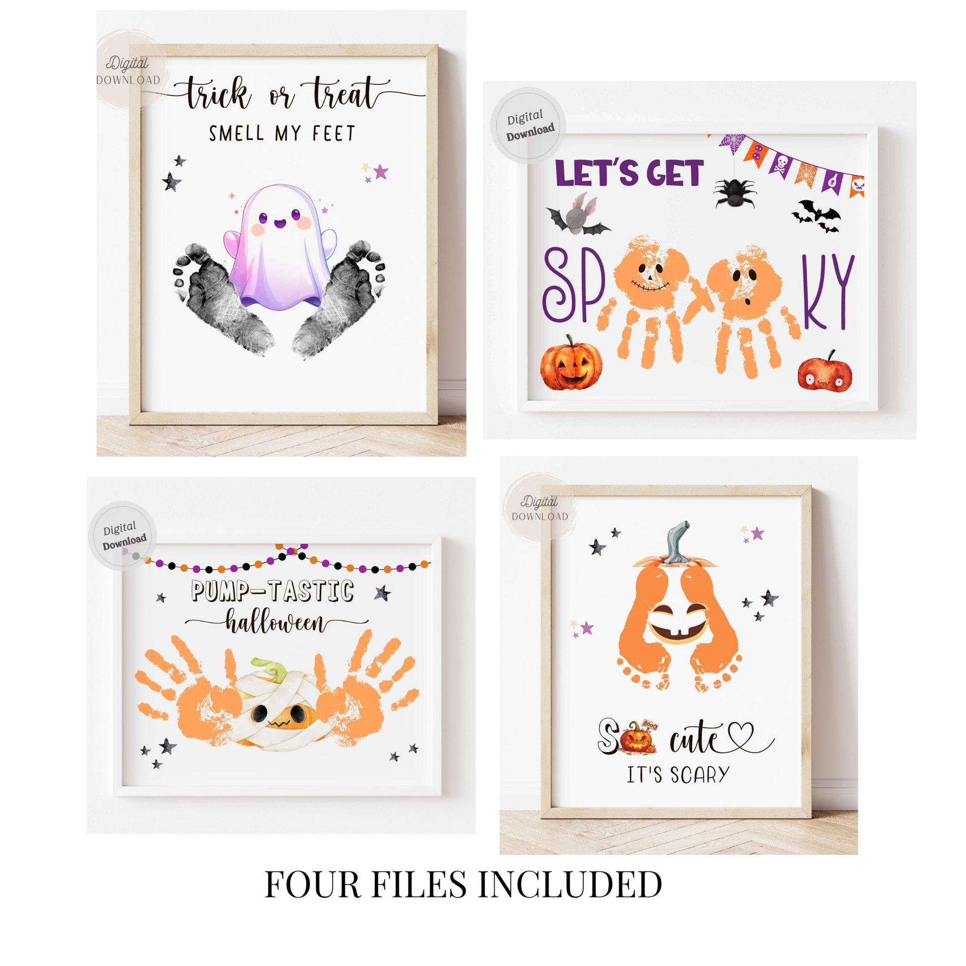 Halloween Hand and Feet Print Art