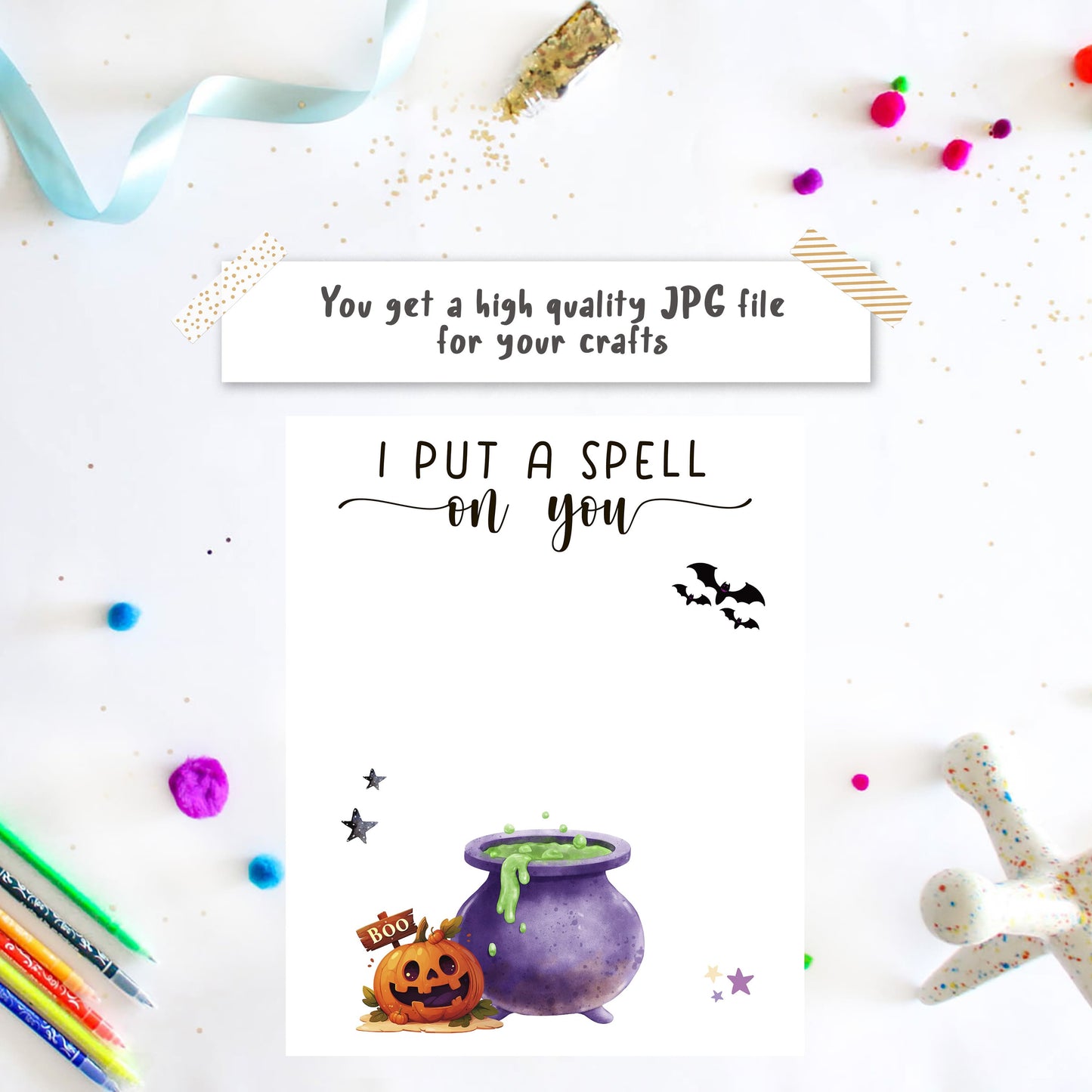 Spell Halloween Handprint craft - template