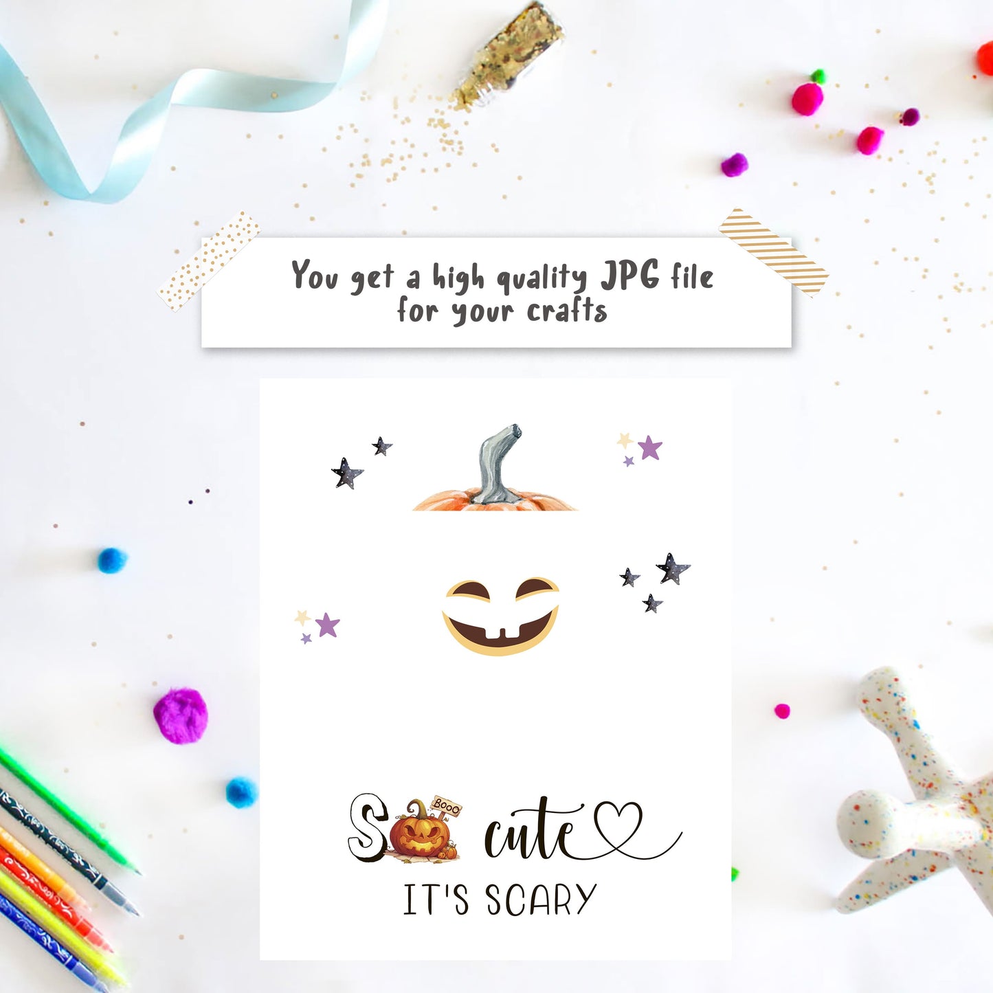 Halloween Pumpkin Footprint Art - So cute it is scary - template