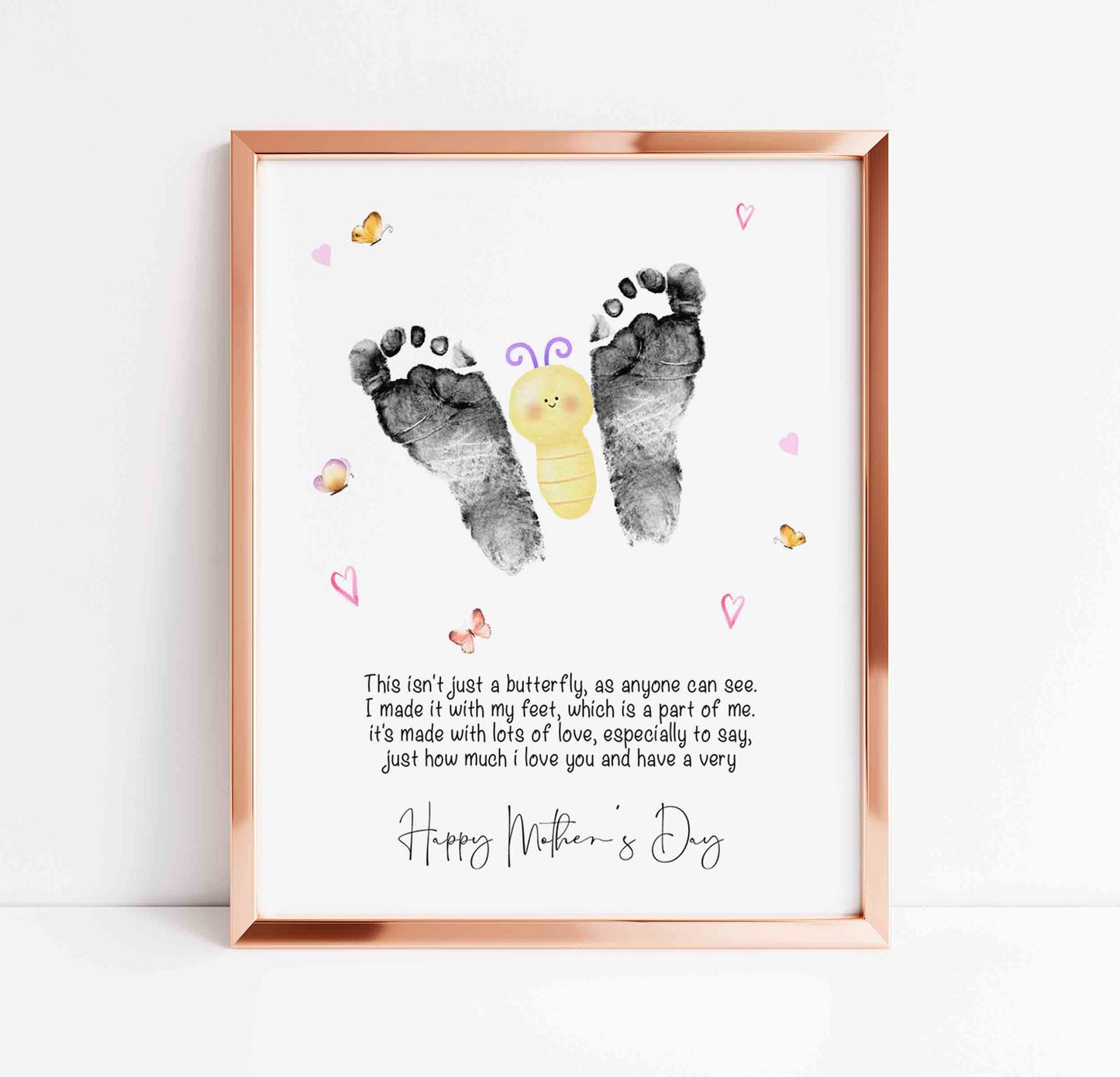 Butterfly Poem on Mother's Day Handprint Printable Art
