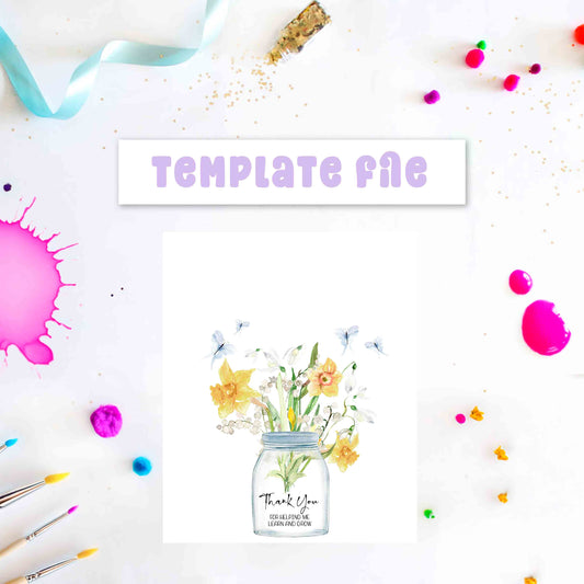 Thank You for Helping Me Learn and Grow Handprint Printable Art