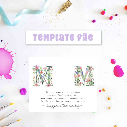 Mother's Day Handprint Poem Love You Mom Printable Card