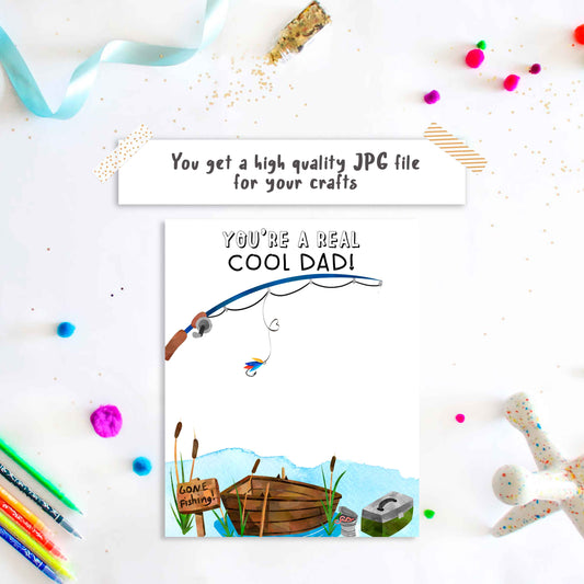 Real Cool Dad Father's day Fish Handprint craft