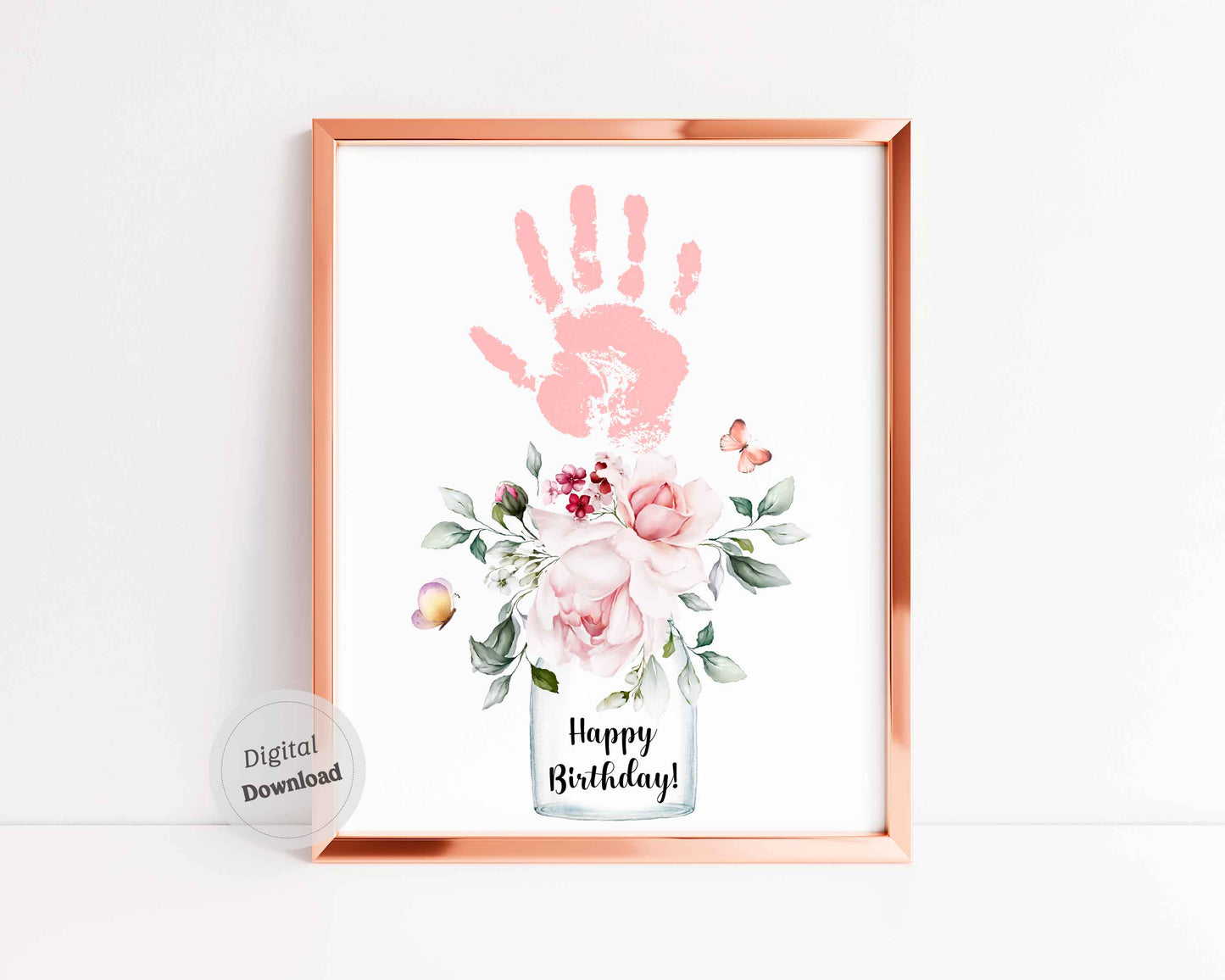 Birthday Flowers Handprint Art