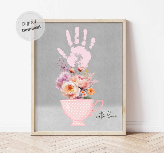 Flowers Handprint - With Love