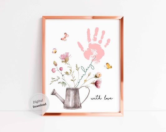 Flower Handprint Personalized