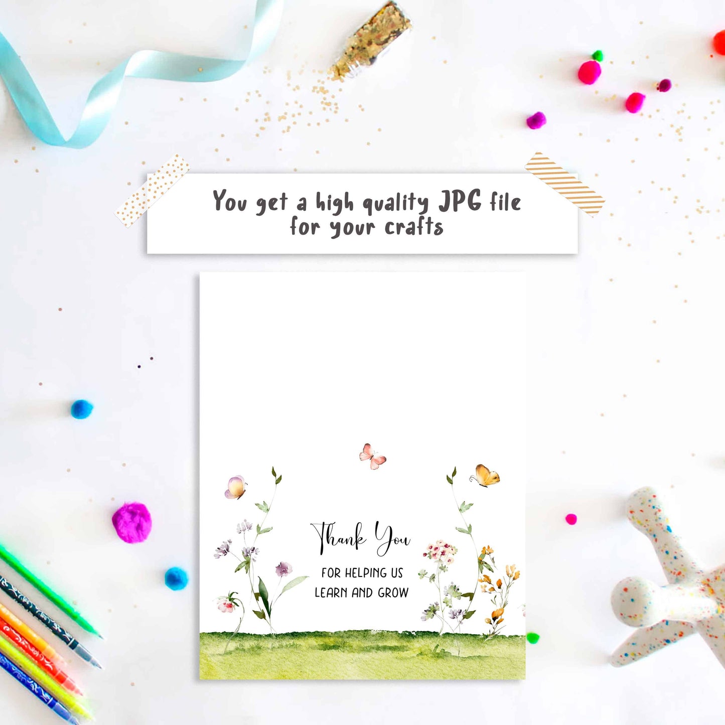 Thank You For Helping Us Grow - Handprint Flower craft