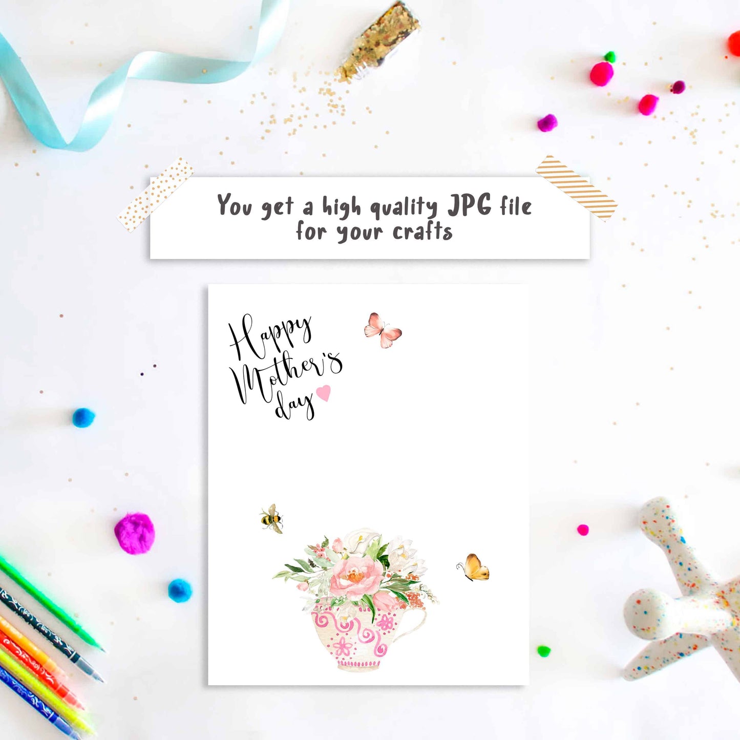 Happy Mother's Day - Handprint flowers