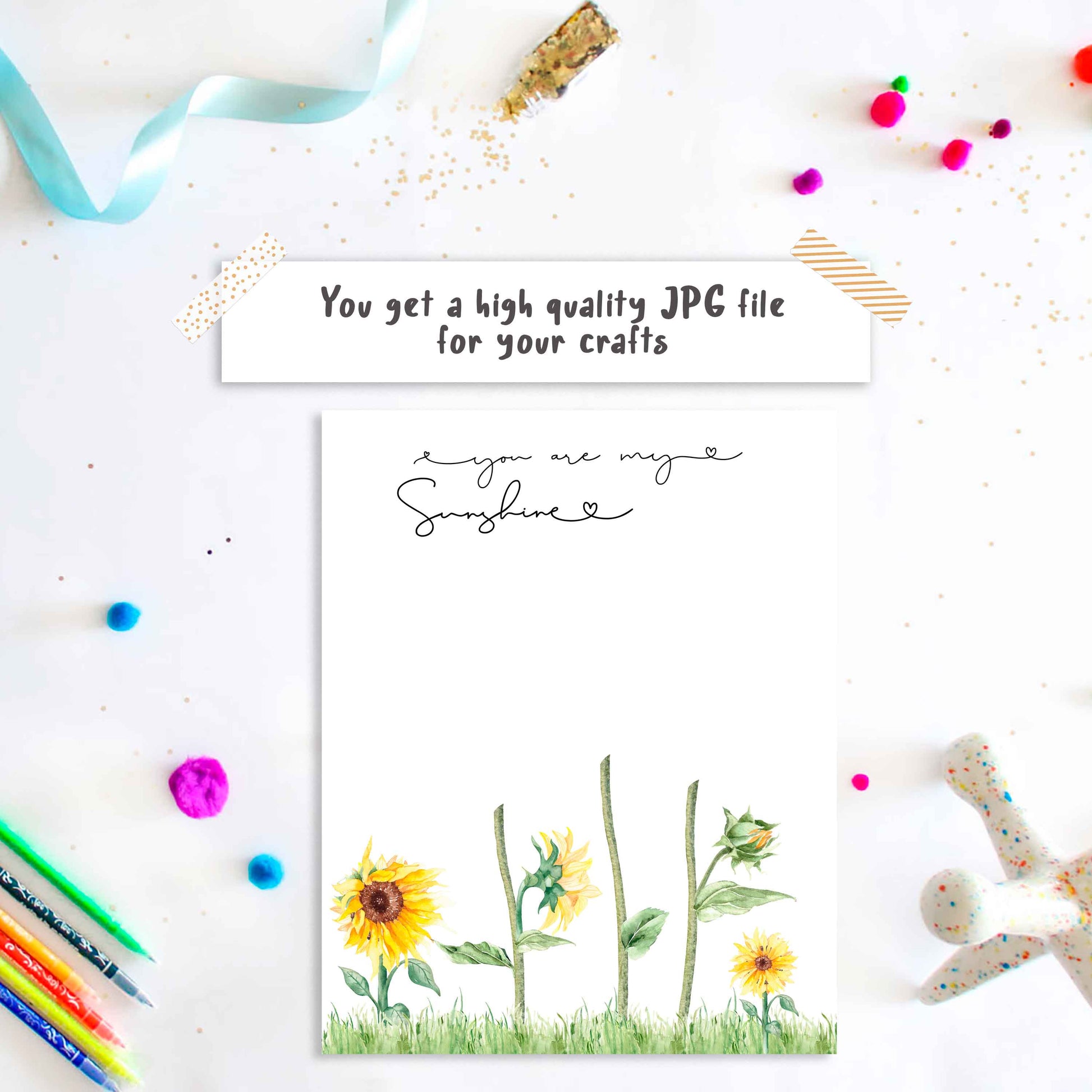 You are my sunshine handprint art with sunflowers