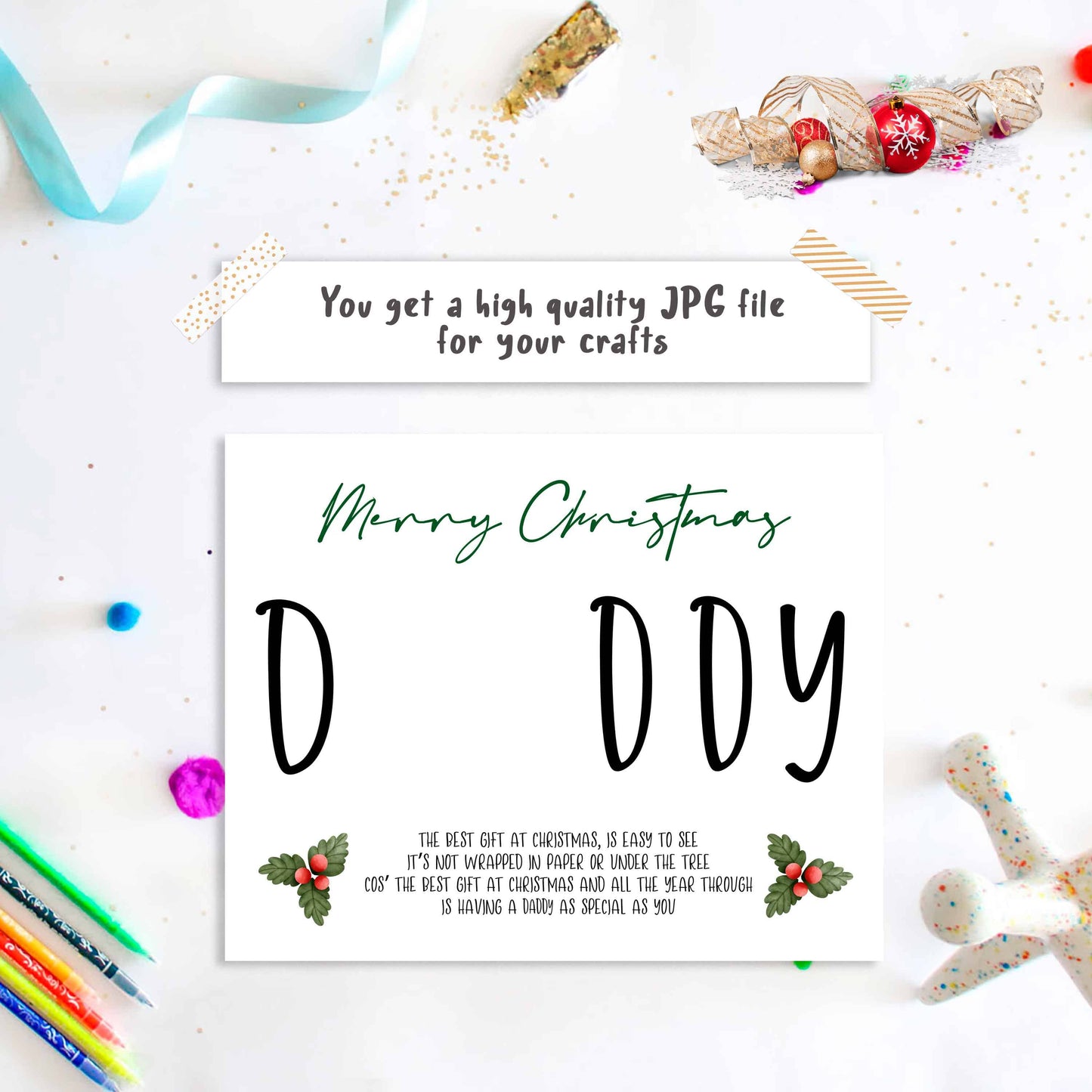 Christmas Handprint Poem for Daddy