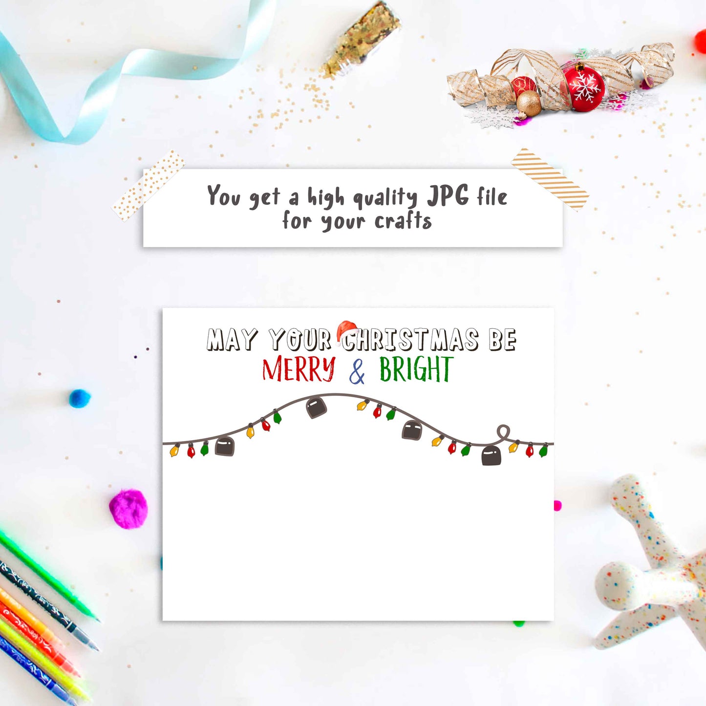 Christmas Lights Handprint art