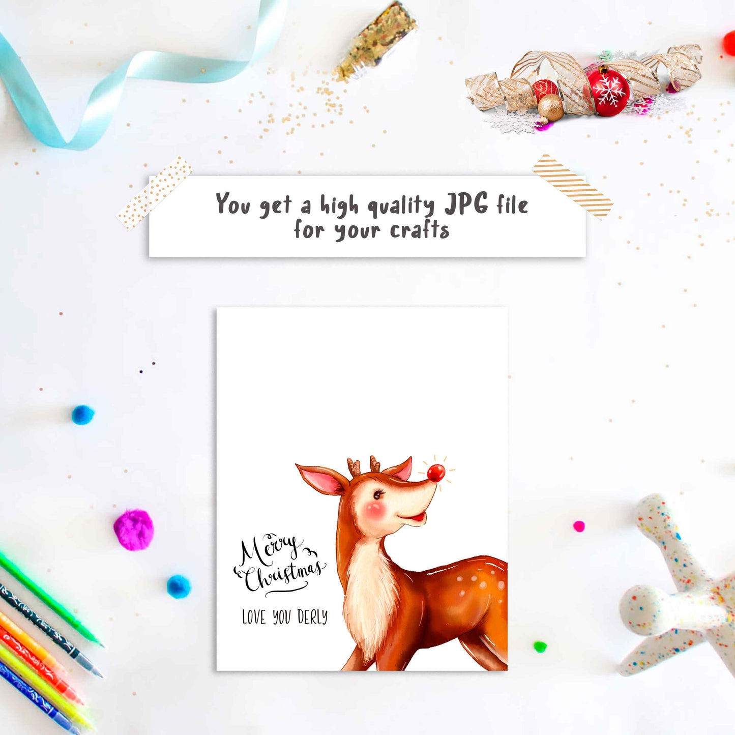 Reindeer Christmas Handprint art