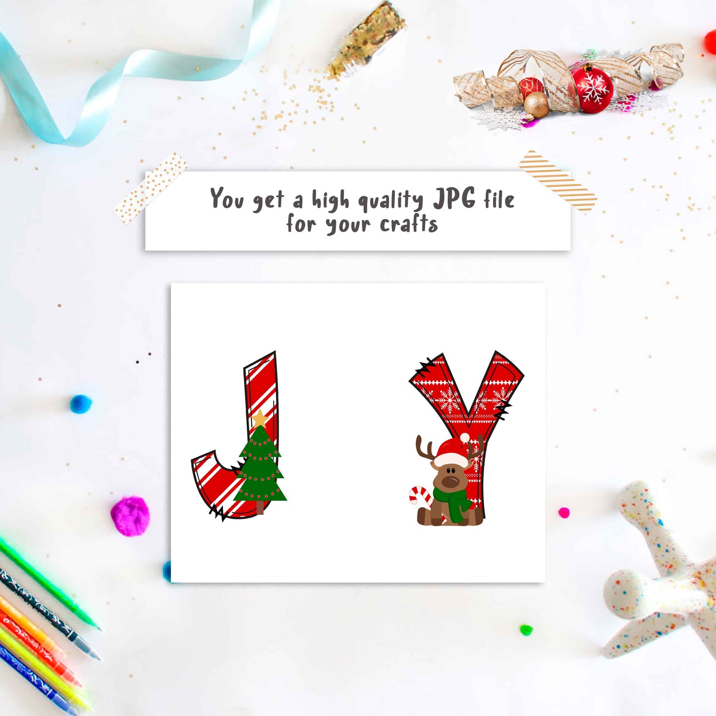 JOY Christmas Handprint art