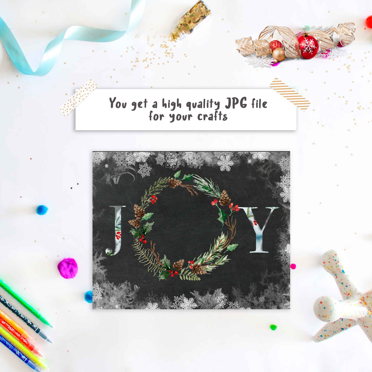 Joy Christmas Handprint