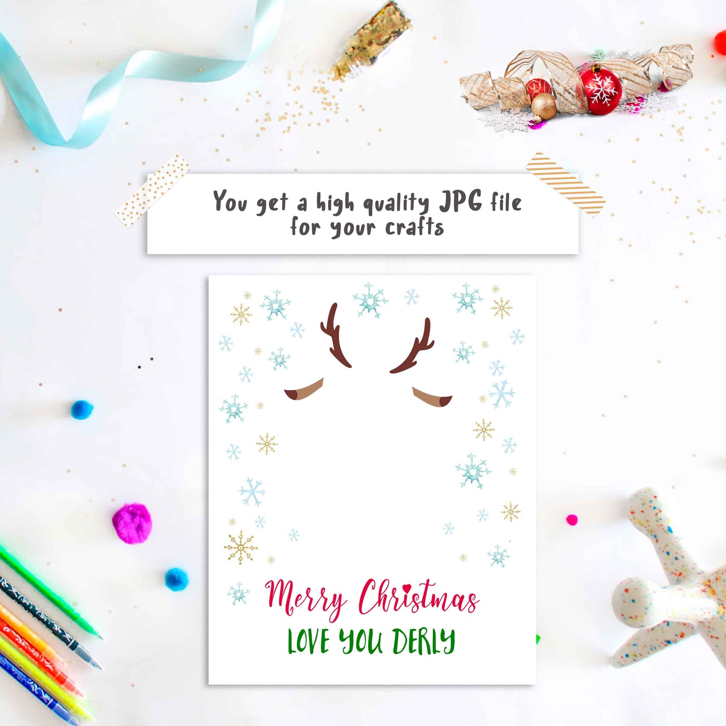 Christmas Footprint Reindeer Craft