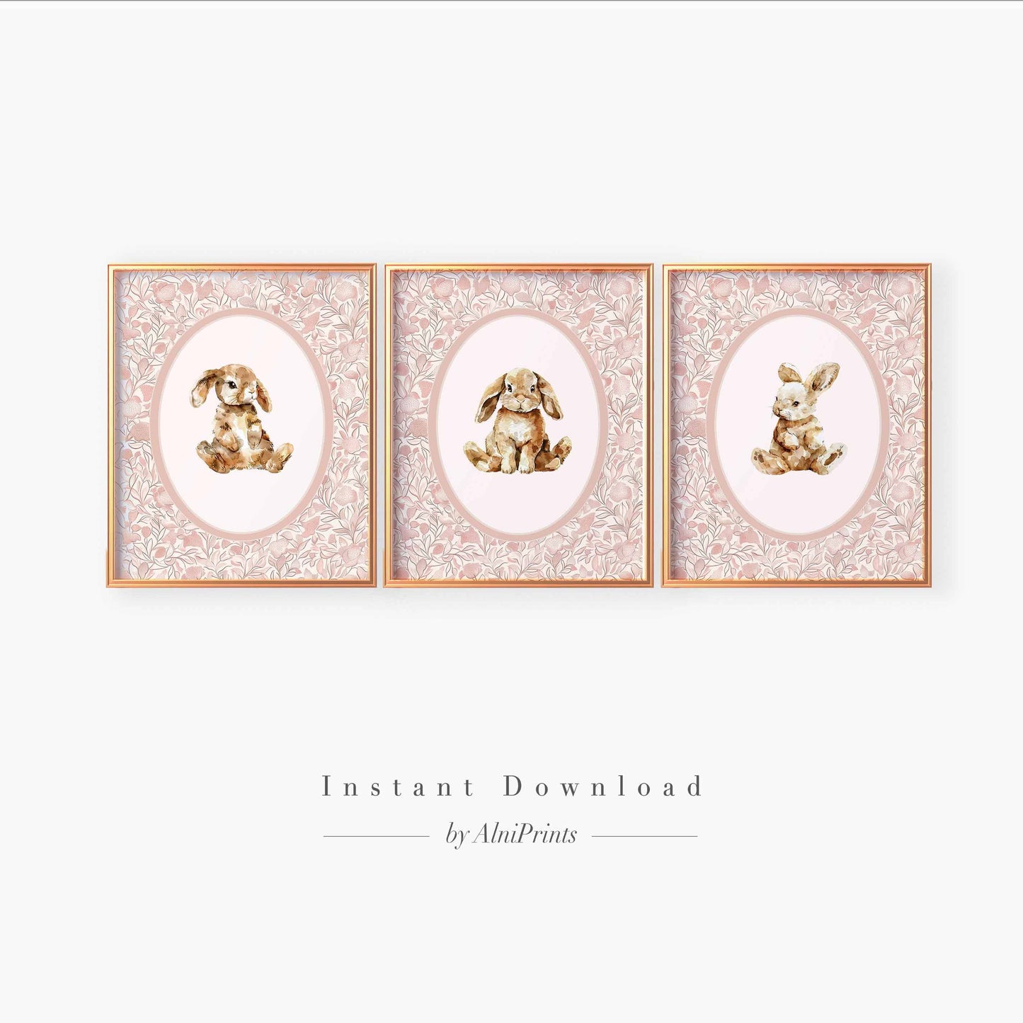 Bunny Pink Wall Art Printable