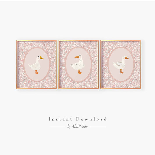Pink Goose Wall Art