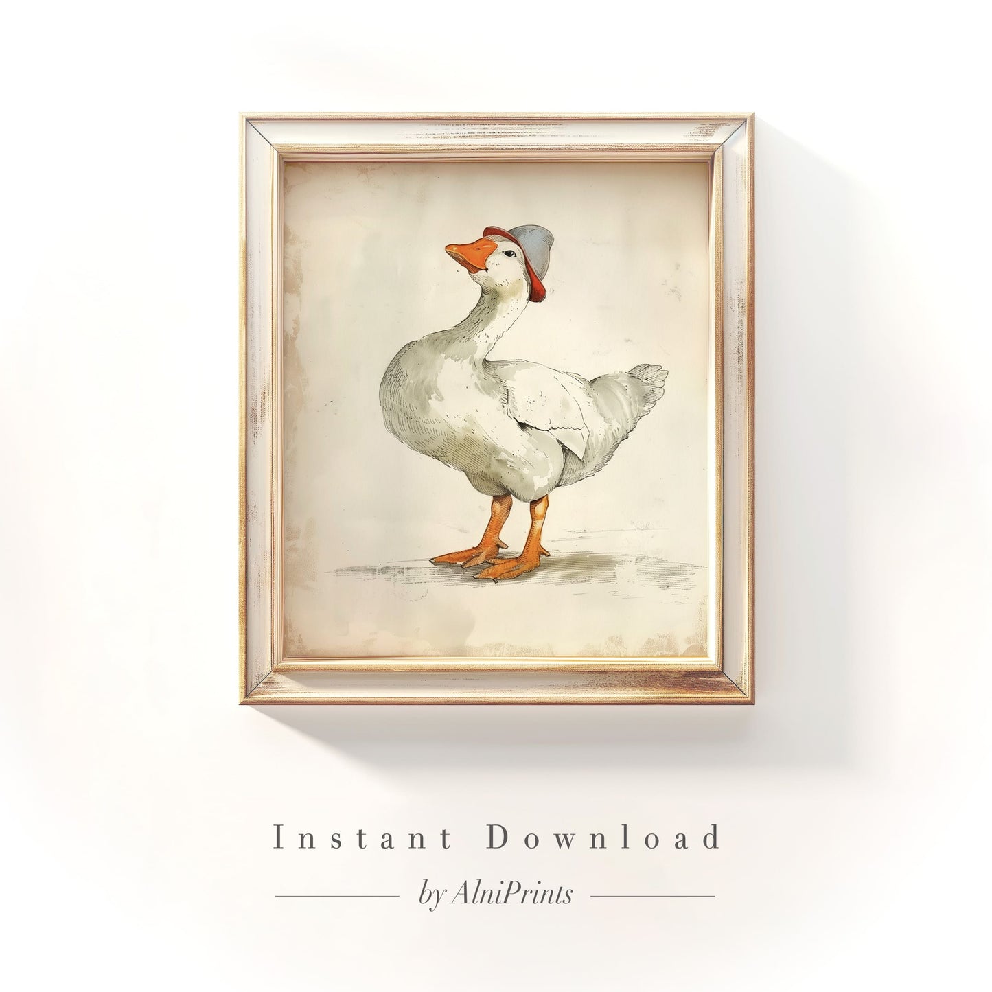 Goose Vintage Nursery Print