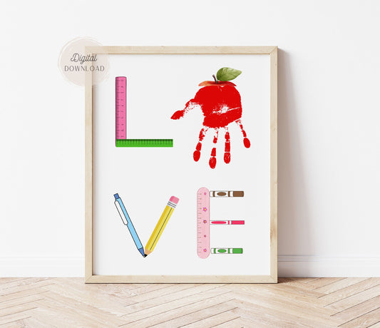 Love - Apple Handprint Art Template
