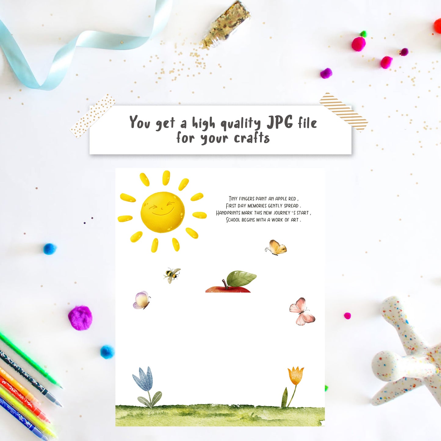 Apple Handprint Art Poem