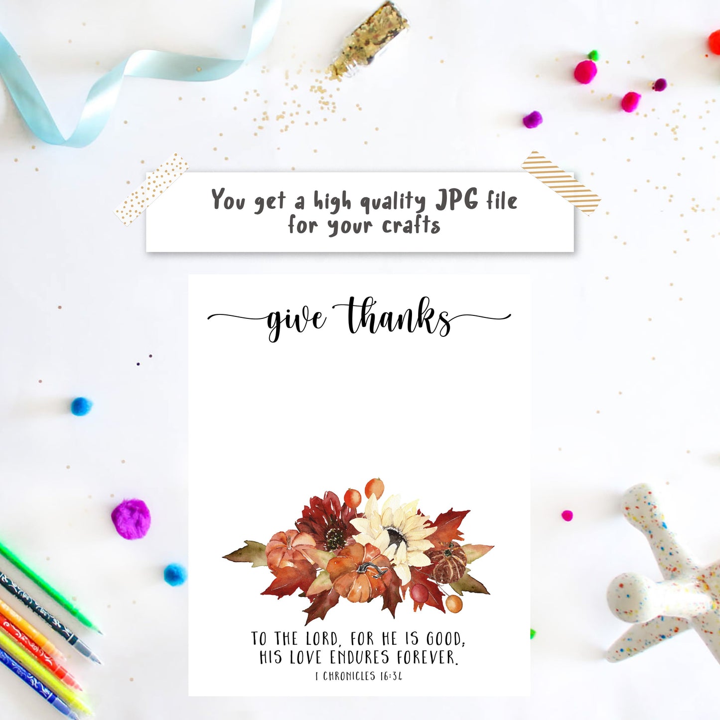 Give thanks - Christian Thanksgiving Handprint Art
