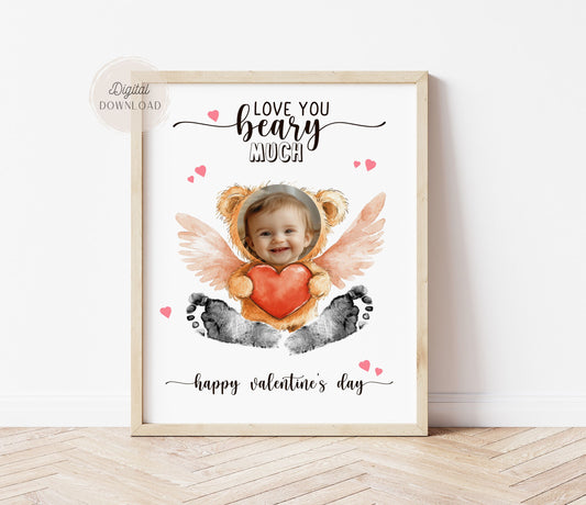 Love you beary much footprint with Photo