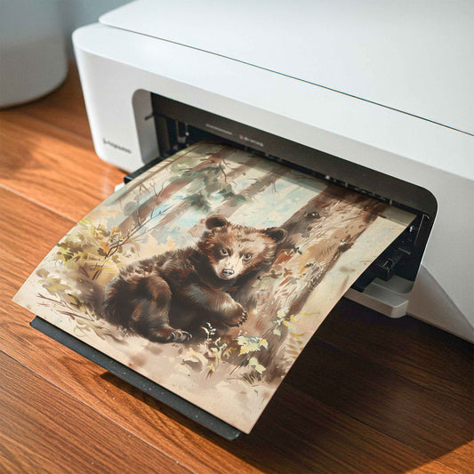 9 piece nostalgic forest wildlife nursery wall art set featuring vintage watercolor woodland animals and landscapes