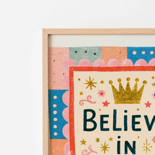 Digital download wall art for a princess corner or gallery wall